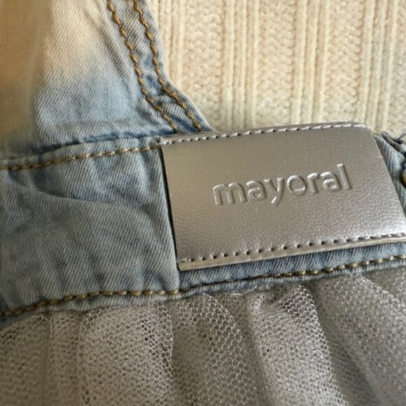 Mayoral 3-Piece Bundle | Embroidered Shirt  + 2 Jumper Dresses | 24M - Picture 8 of 13